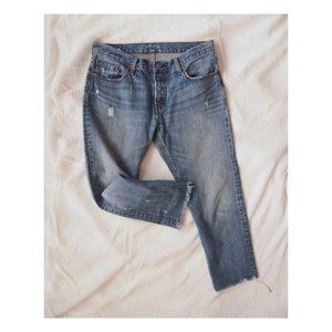 LEVI's 501 mid-rise straight leg jeans
